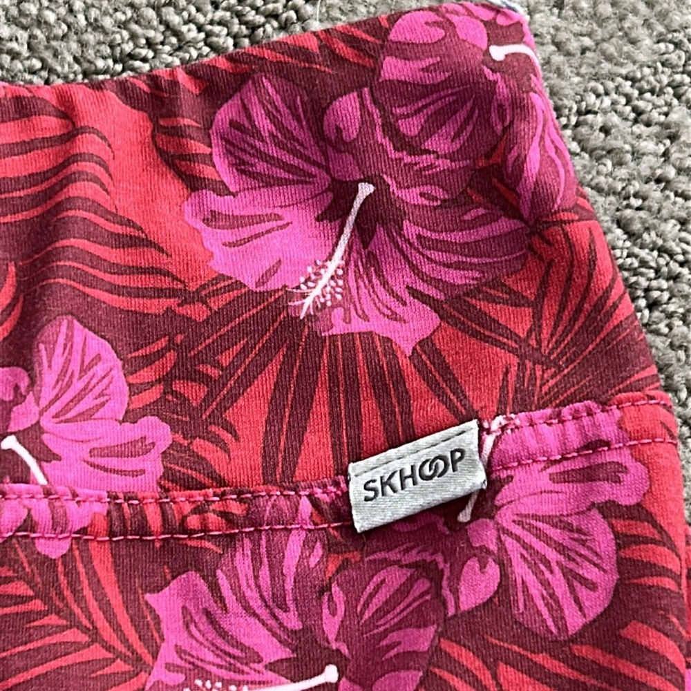 Skhoop Tropical Print Mini Skirt Size Small - Picture 2 of 6